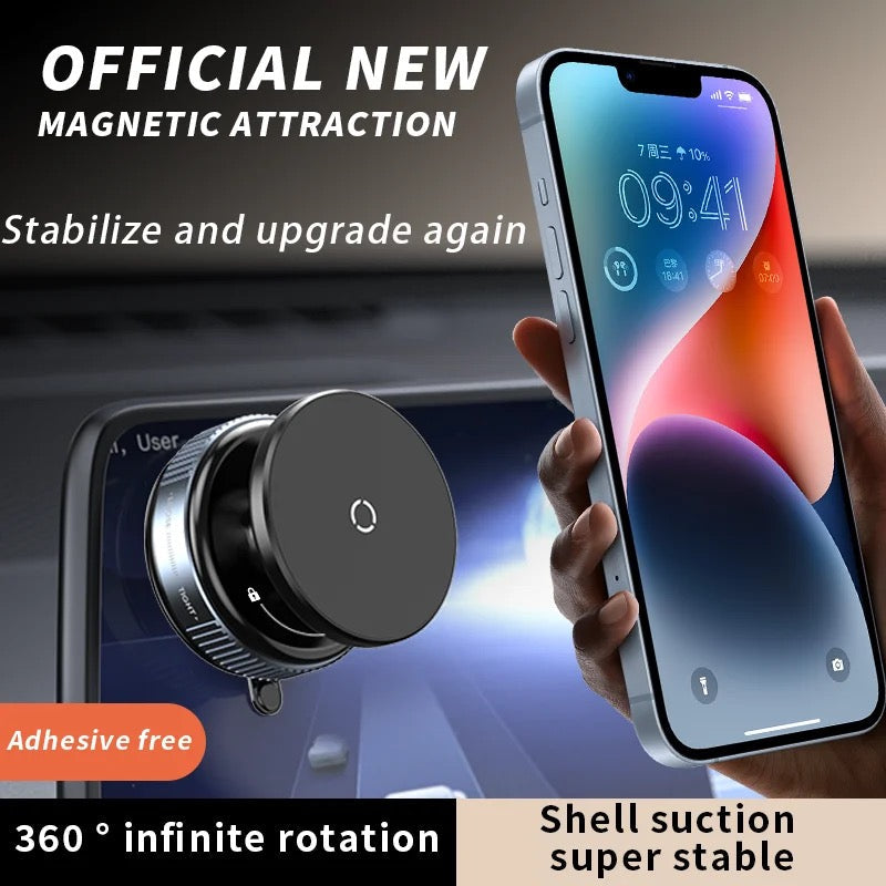360° Rotating Magnetic Phone Holder – Car Mount for Navigation, Video, and More