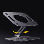 Verstellbarer Laptopständer aus Aluminium – Ergonomischer, faltbarer Desktop-Notebookständer mit Wärmeableitung