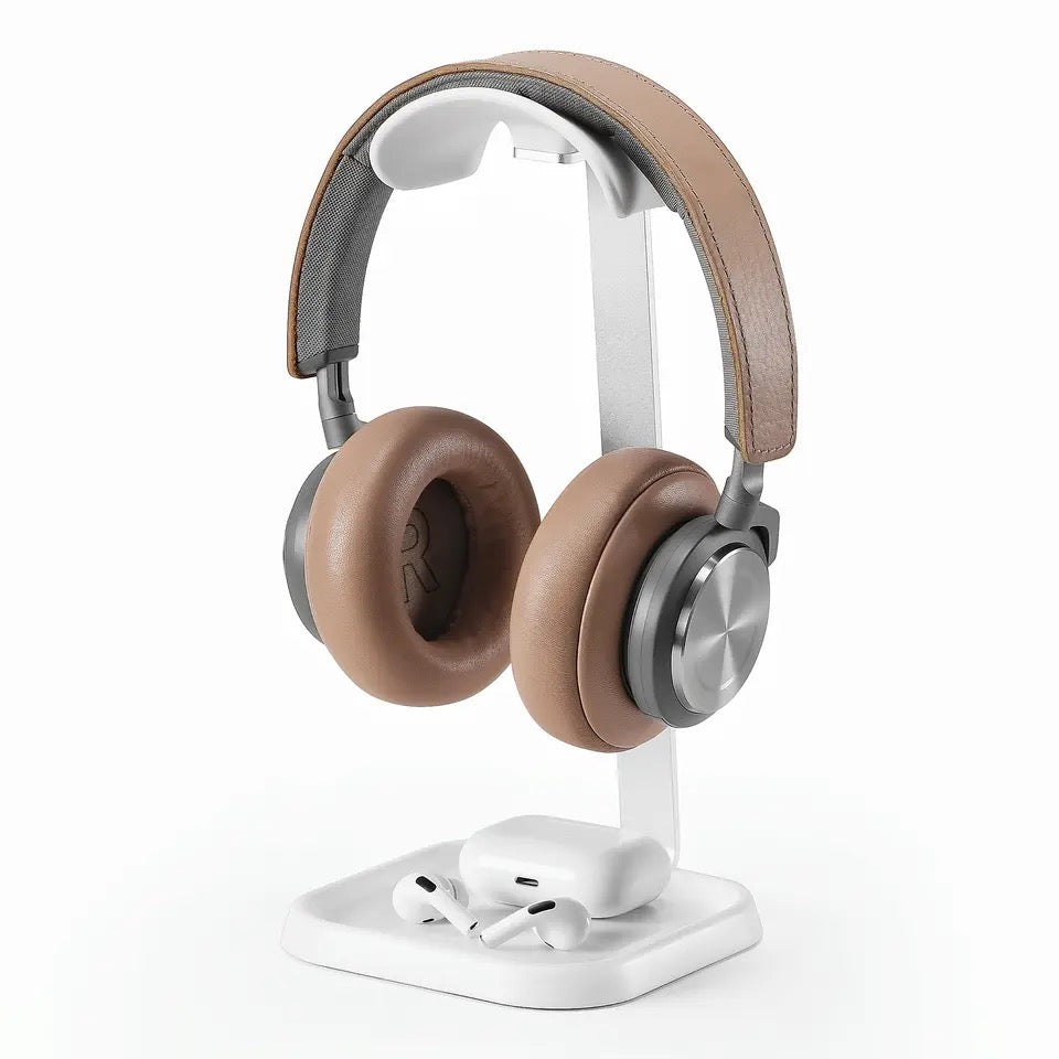 Headphone Stand with AirPods Holder – Premium Desktop Headset & Earbuds Organizer