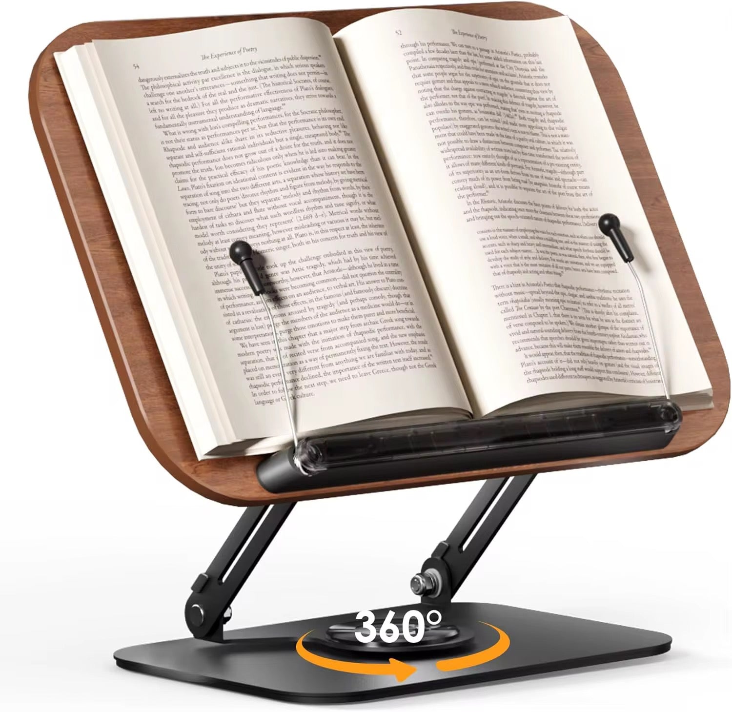 Adjustable Laptop & Tablet Stand – Ergonomic Wooden Desk Stand for Work, Cooking & Reading