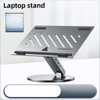 Optimal Comfort & Connectivity: Ergonomic Laptop Stand with Swivel and Built-in USB Hub