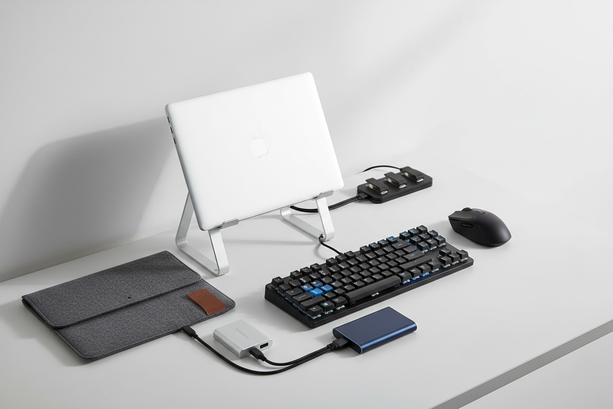 GENERATE A VIDEO FOR A COLLECTION OF LAPTOP ACCESSORIES