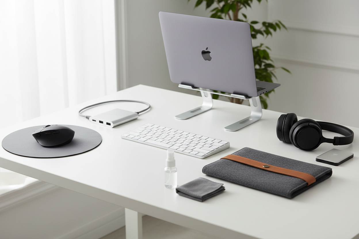 GENERATE AN IMAGE OF LAPTOP ACCESORIES 